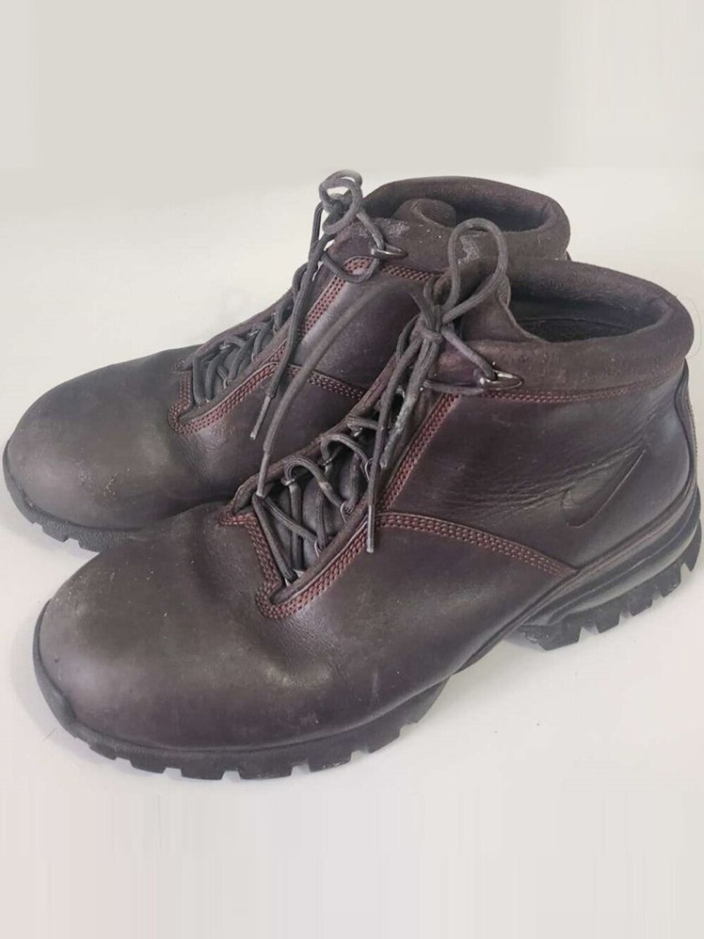 Nike Air Primo 306246-020 Work Leather Lace Up Men's Boots Size 11 Brown